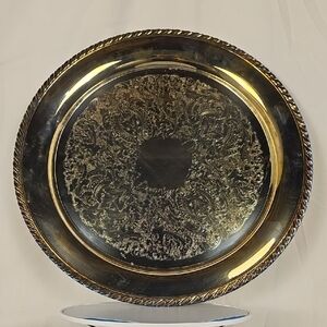Vintage Oneida Elegant Silver Tone Decorative Tray